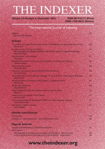 The Indexer: The International Journal of Indexing